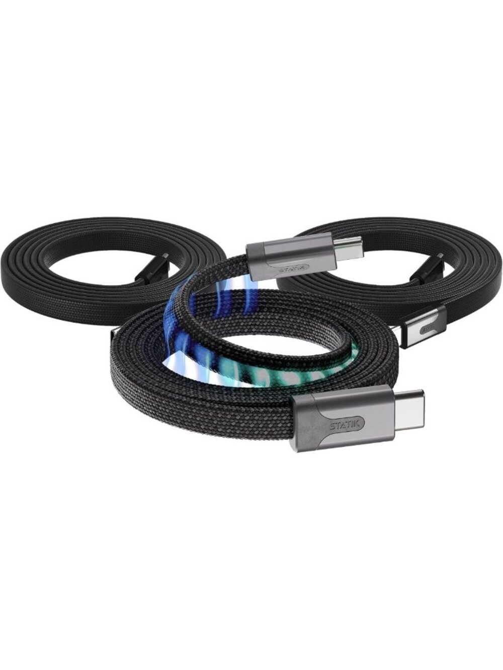 100W Slim Pro USB C to C Magnetic Charging Cable - Flat Coil Design, Fast Charge